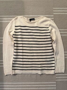 Kooples Cream Striped Sweater
